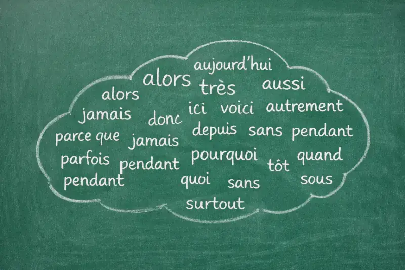 Nuage de mots invariables