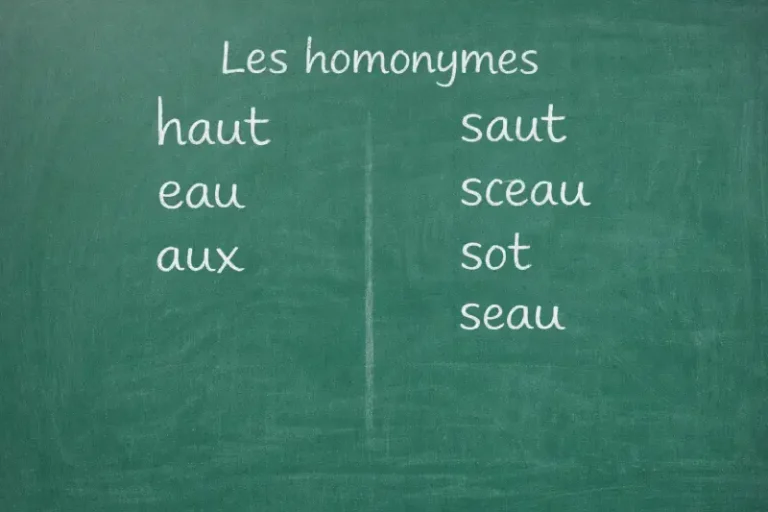 Les homonymes haut et saut