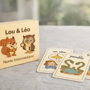 Jeu de cartes Lou & Léo – Noms Intermédiaire