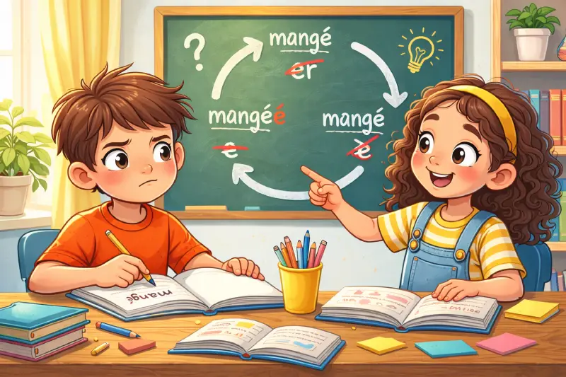 deux enfants apprennent à corriger la mémorisation des mêmes fautes