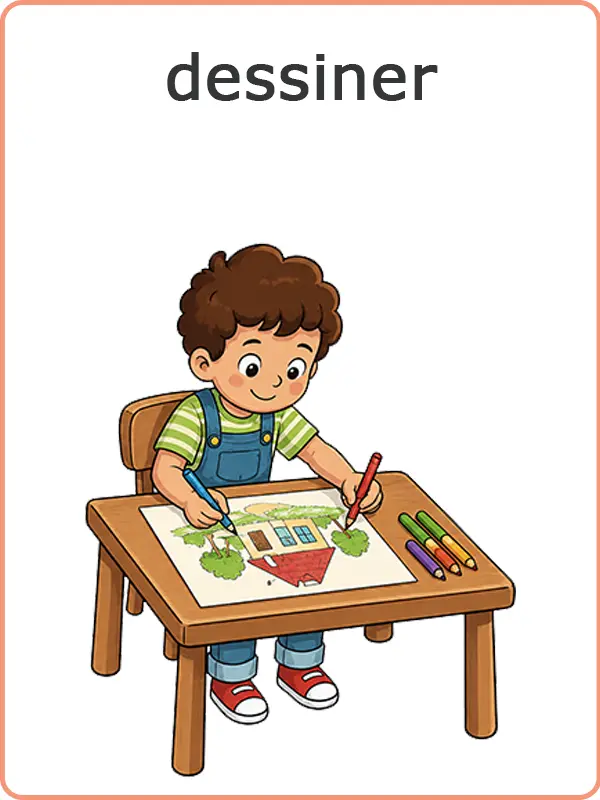 un enfant dessine des deux mains