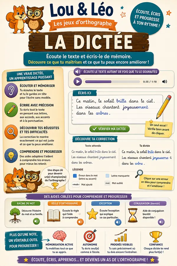 Règle du jeu la dictée