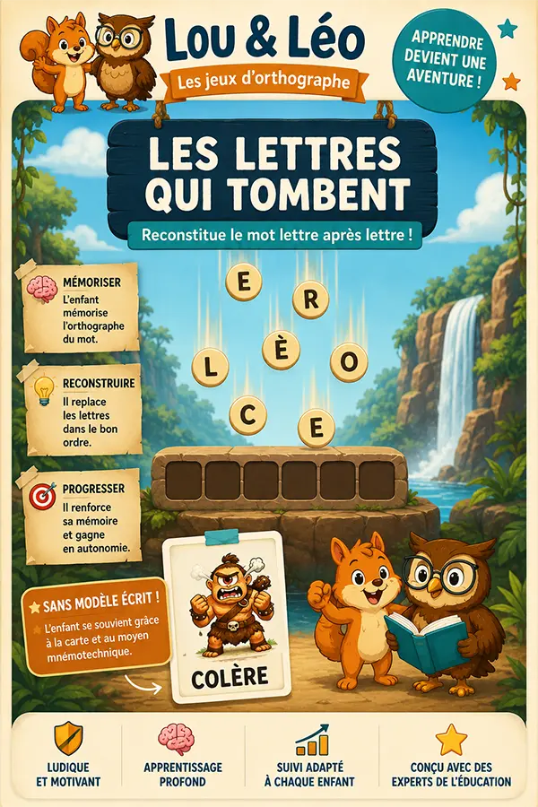 règle du jeu Les lettres qui tombent