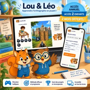 Abonnement annuel 2 enfants – Lou & Léo