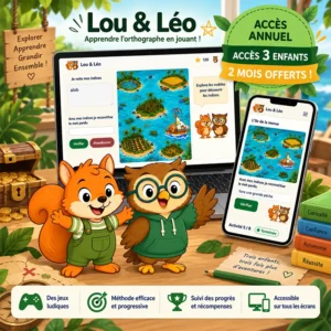Abonnement annuel 3 enfants – Lou & Léo